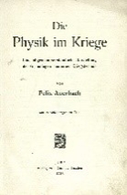 Book cover: Die Physik im Kriege
