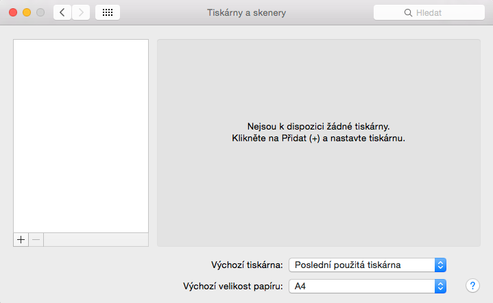 Předvolby systému a vyberte tiskárny a skenery.