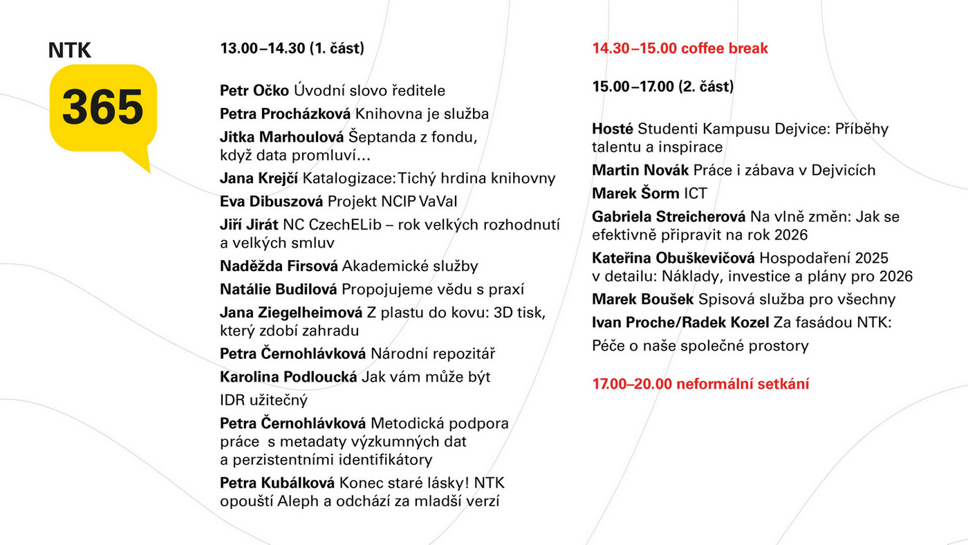 Program V&yacute;ročn&iacute; konference 2025
